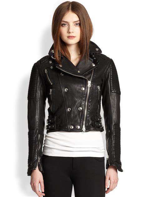 burberry black leather jacket|burberry lightweight jacket women.